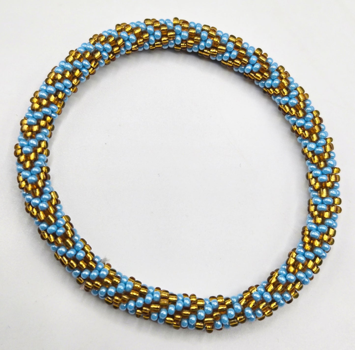 Set of 2 Handmade Nepal Glass Beaded Boho Crochet Bracelets | Seed Bead Bangles | Women’s Fashion Jewelry & Boho Accessories