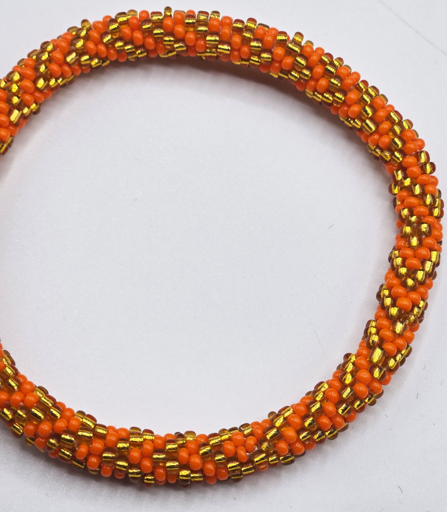 Set of 2 Handmade Nepal Glass Beaded Boho Crochet Bracelets | Seed Bead Bangles | Women’s Fashion Jewelry & Boho Accessories
