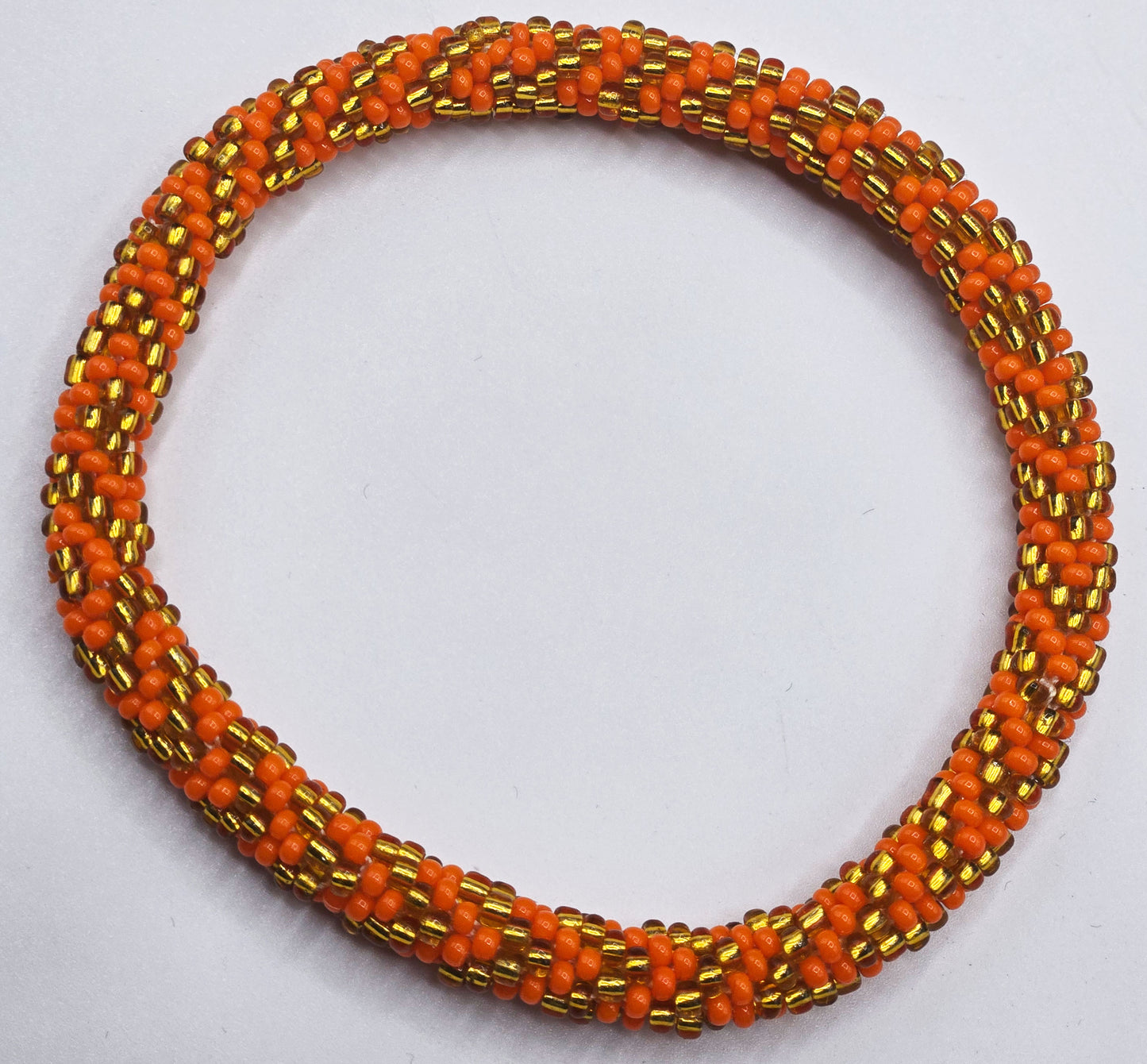 Set of 2 Handmade Nepal Glass Beaded Boho Crochet Bracelets | Seed Bead Bangles | Women’s Fashion Jewelry & Boho Accessories
