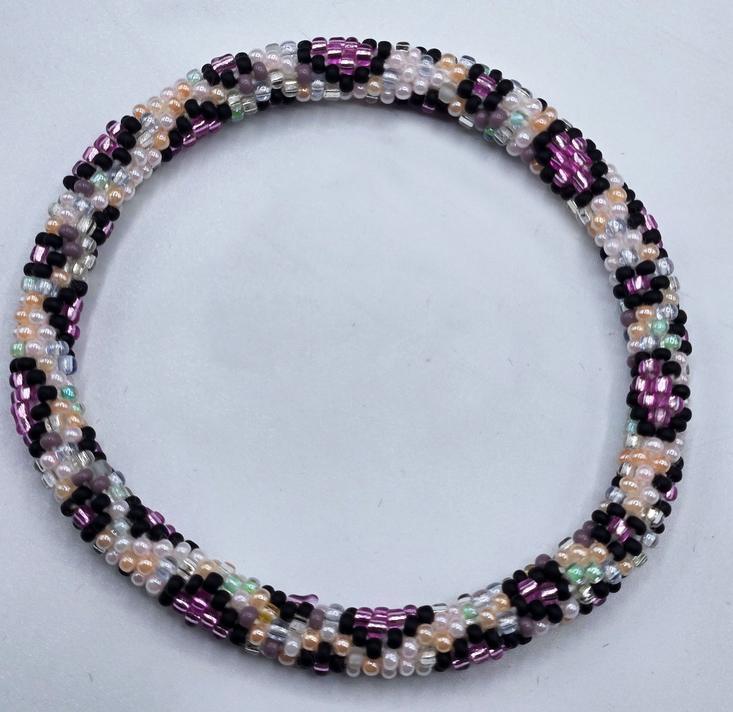 Boho Beaded Bracelets – Set of 2 Handmade Nepal Seed Bead Bangles | Women’s Fashion Jewelry