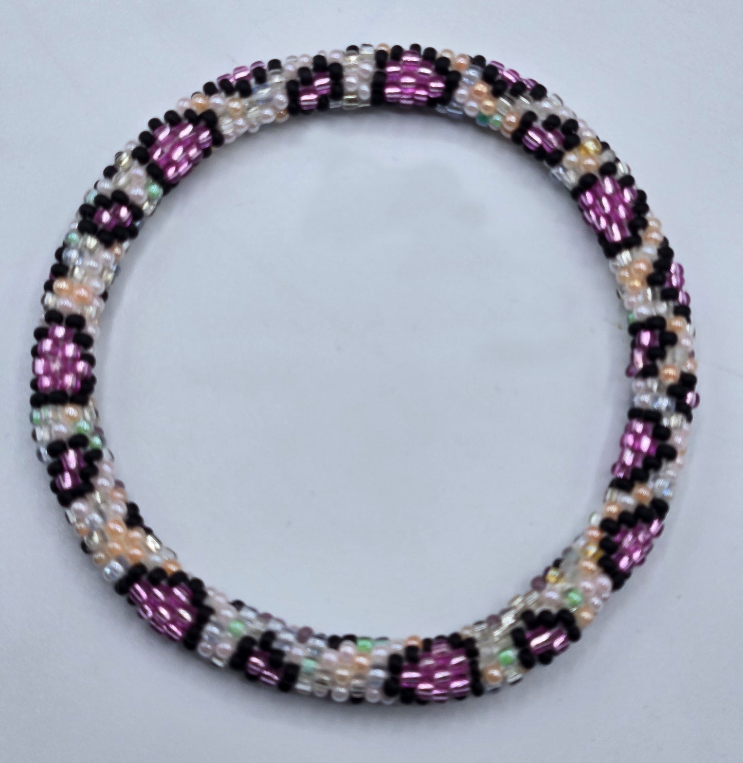 Boho Beaded Bracelets – Set of 2 Handmade Nepal Seed Bead Bangles | Women’s Fashion Jewelry