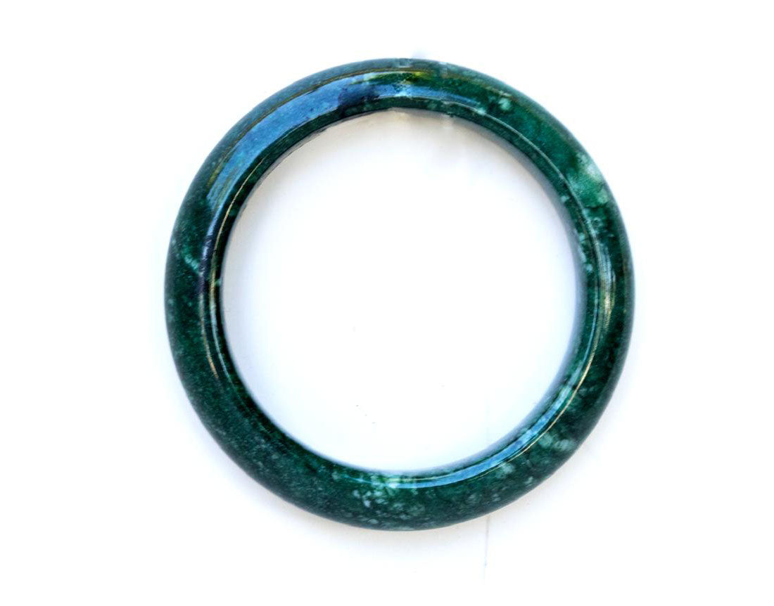 Handmade Onyx Marble GREEN Color Bangle Bracelet: Elegant Stone Jewelry