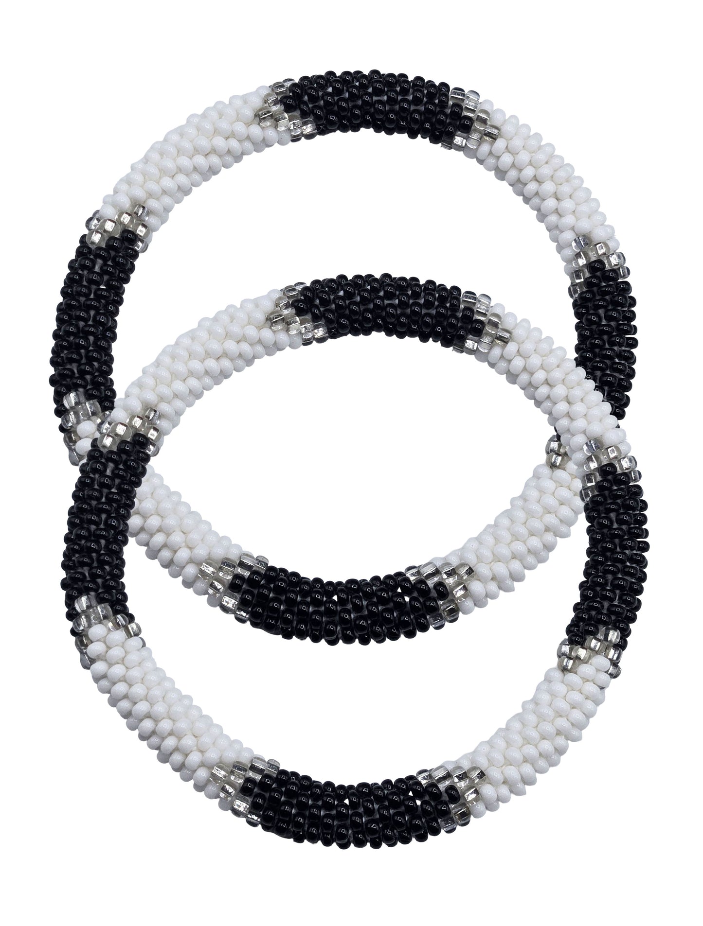 Boho Beaded Bracelets – Set of 2 Handmade Nepal Seed Bead Bangles | Women’s Fashion Jewelry
