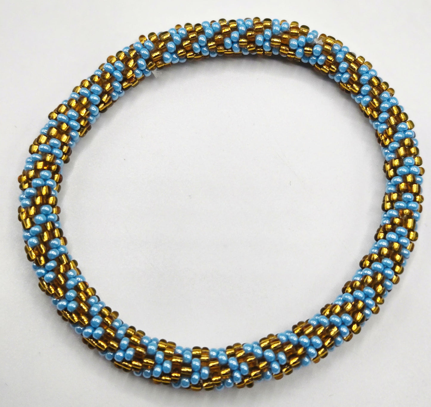 Set of 2 Handmade Nepal Glass Beaded Boho Crochet Bracelets | Seed Bead Bangles | Women’s Fashion Jewelry & Boho Accessories
