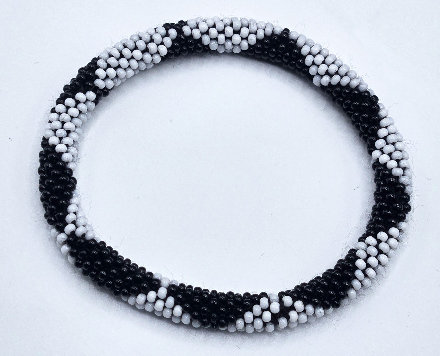 Set of 2 Handmade Nepal Glass Beaded Boho Crochet Bracelets | Seed Bead Bangles | Women’s Fashion Jewelry & Boho Accessories