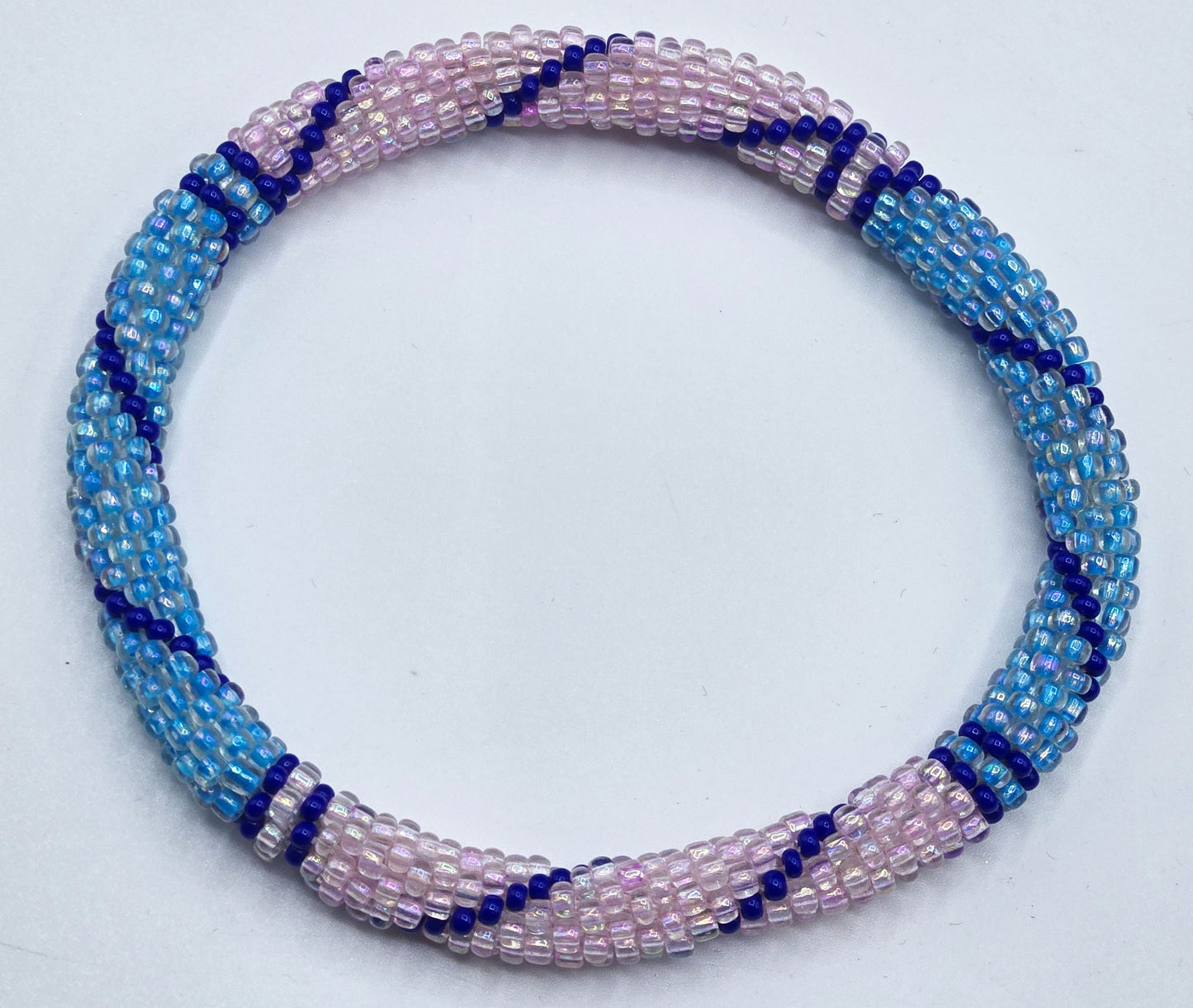 Boho Beaded Bracelets – Set of 2 Handmade Nepal Seed Bead Bangles | Women’s Fashion Jewelry