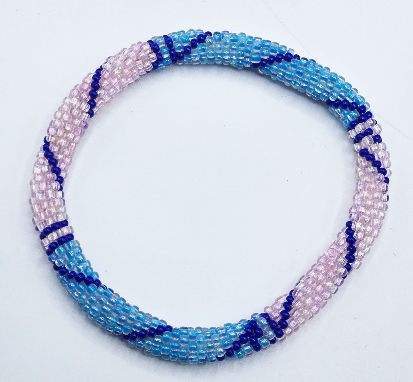 Boho Beaded Bracelets – Set of 2 Handmade Nepal Seed Bead Bangles | Women’s Fashion Jewelry