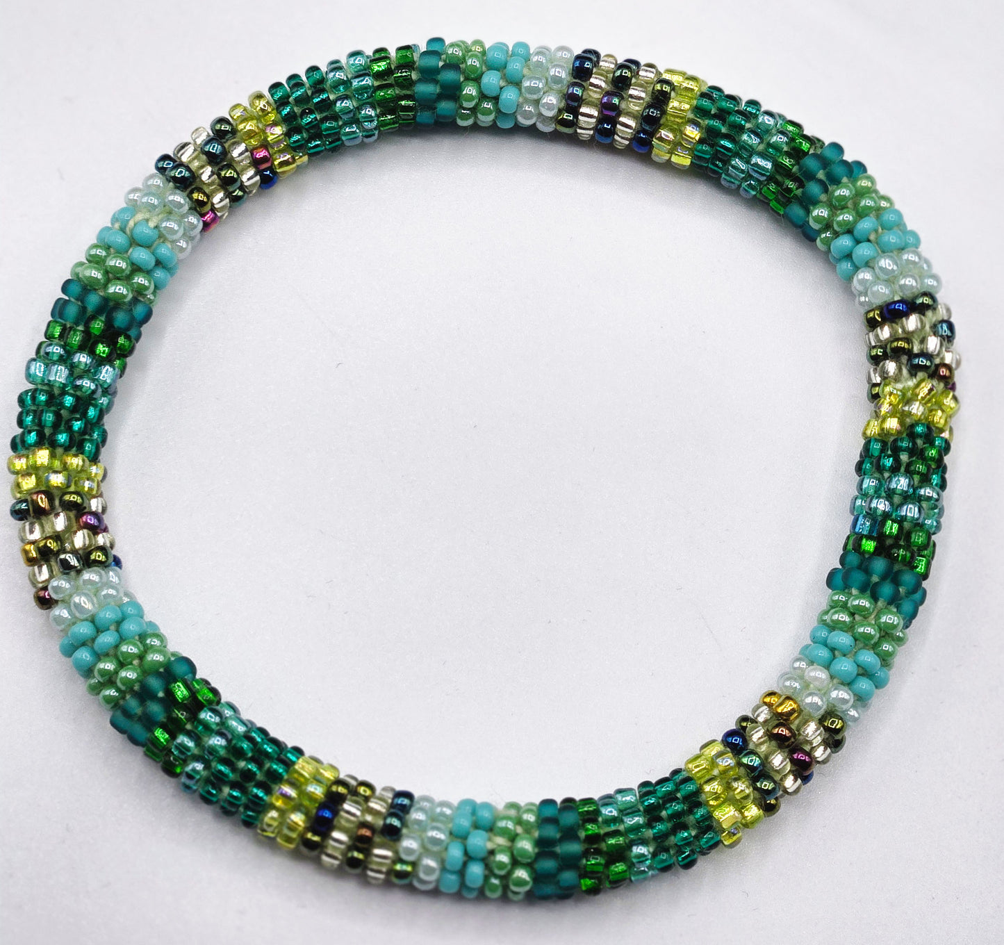 Boho Beaded Bracelets – Set of 2 Handmade Nepal Seed Bead Bangles | Women’s Fashion Jewelry
