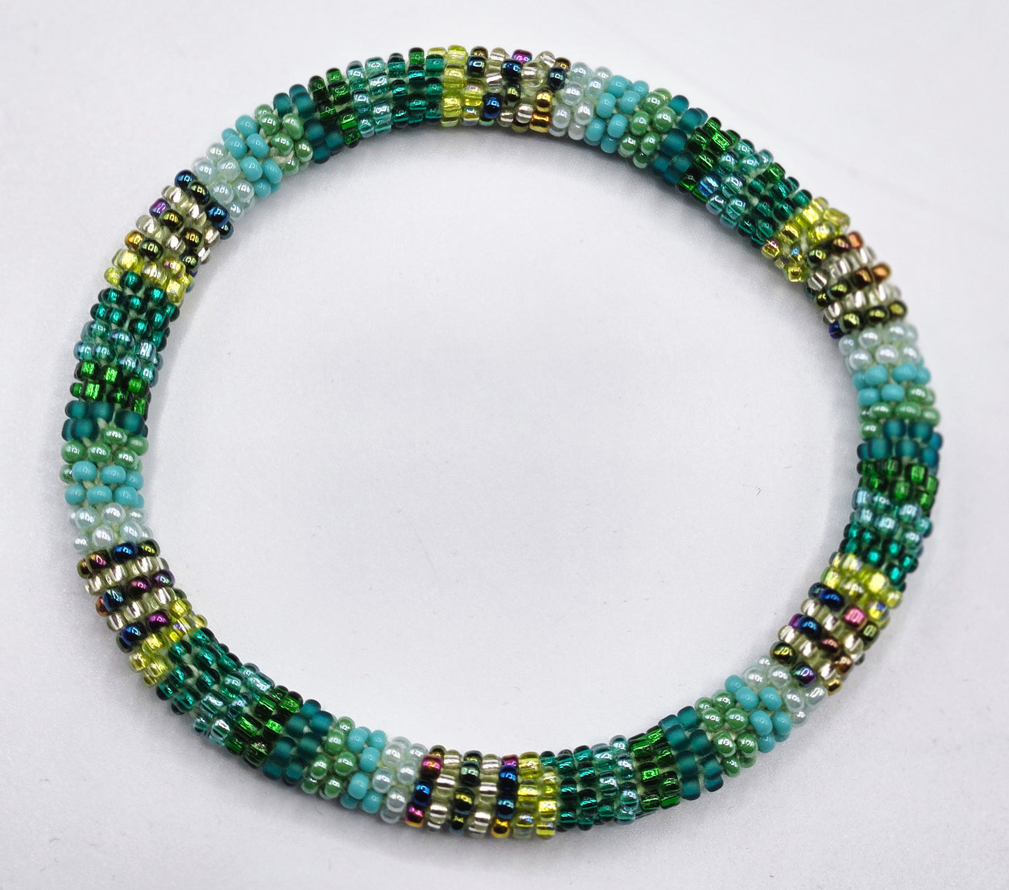 Boho Beaded Bracelets – Set of 2 Handmade Nepal Seed Bead Bangles | Women’s Fashion Jewelry