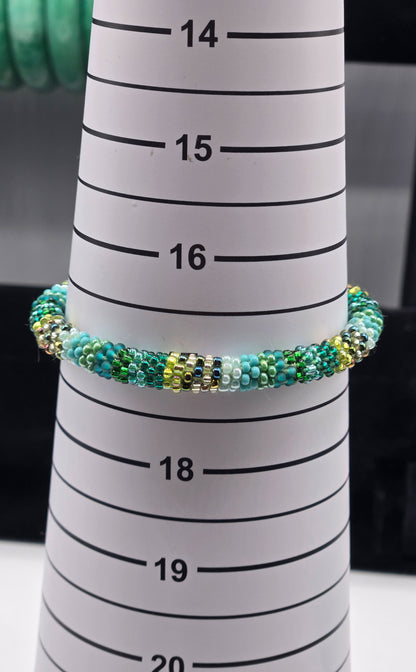 Boho Beaded Bracelets – Set of 2 Handmade Nepal Seed Bead Bangles | Women’s Fashion Jewelry