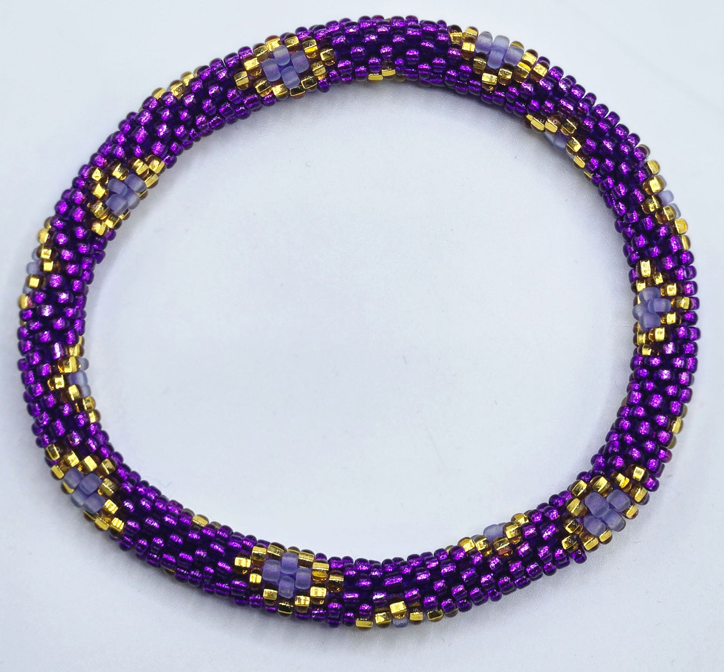 Boho Beaded Bracelets – Set of 2 Handmade Nepal Seed Bead Bangles | Women’s Fashion Jewelry