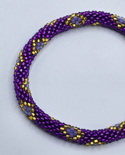 Boho Beaded Bracelets – Set of 2 Handmade Nepal Seed Bead Bangles | Women’s Fashion Jewelry