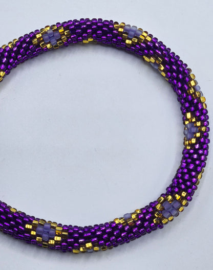 Boho Beaded Bracelets – Set of 2 Handmade Nepal Seed Bead Bangles | Women’s Fashion Jewelry