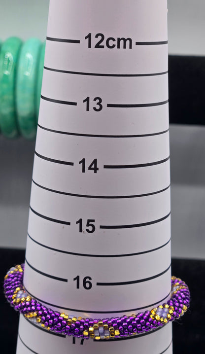 Boho Beaded Bracelets – Set of 2 Handmade Nepal Seed Bead Bangles | Women’s Fashion Jewelry