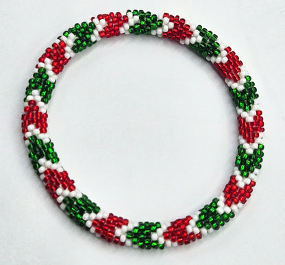 Boho Beaded Bracelets – Set of 2 Handmade Nepal Seed Bead Bangles | Women’s Fashion Jewelry