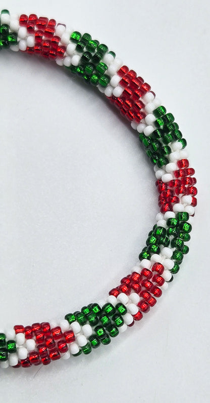Boho Beaded Bracelets – Set of 2 Handmade Nepal Seed Bead Bangles | Women’s Fashion Jewelry