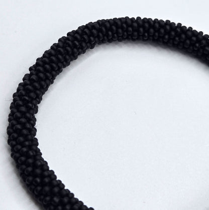 Boho Beaded Bracelets – Set of 2 Handmade Nepal Seed Bead Bangles | Women’s Fashion Jewelry