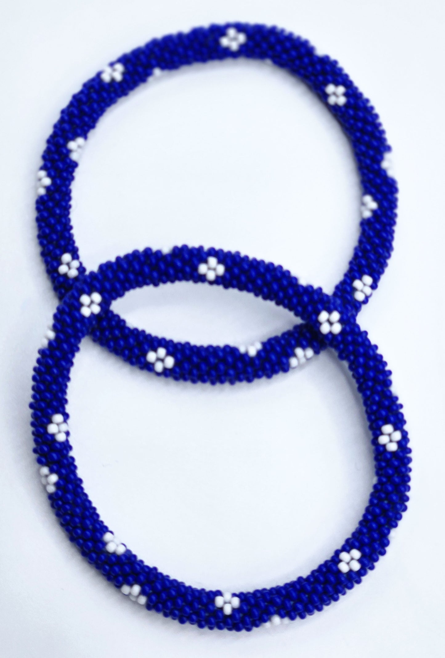 Set of 2, Handmade Glass Beaded Nepal Boho Crochet Bracelets Bangle | Glass seed bead crochet bracelet| Women Fashion Handmade Beaded Jewelry Boho Accessories