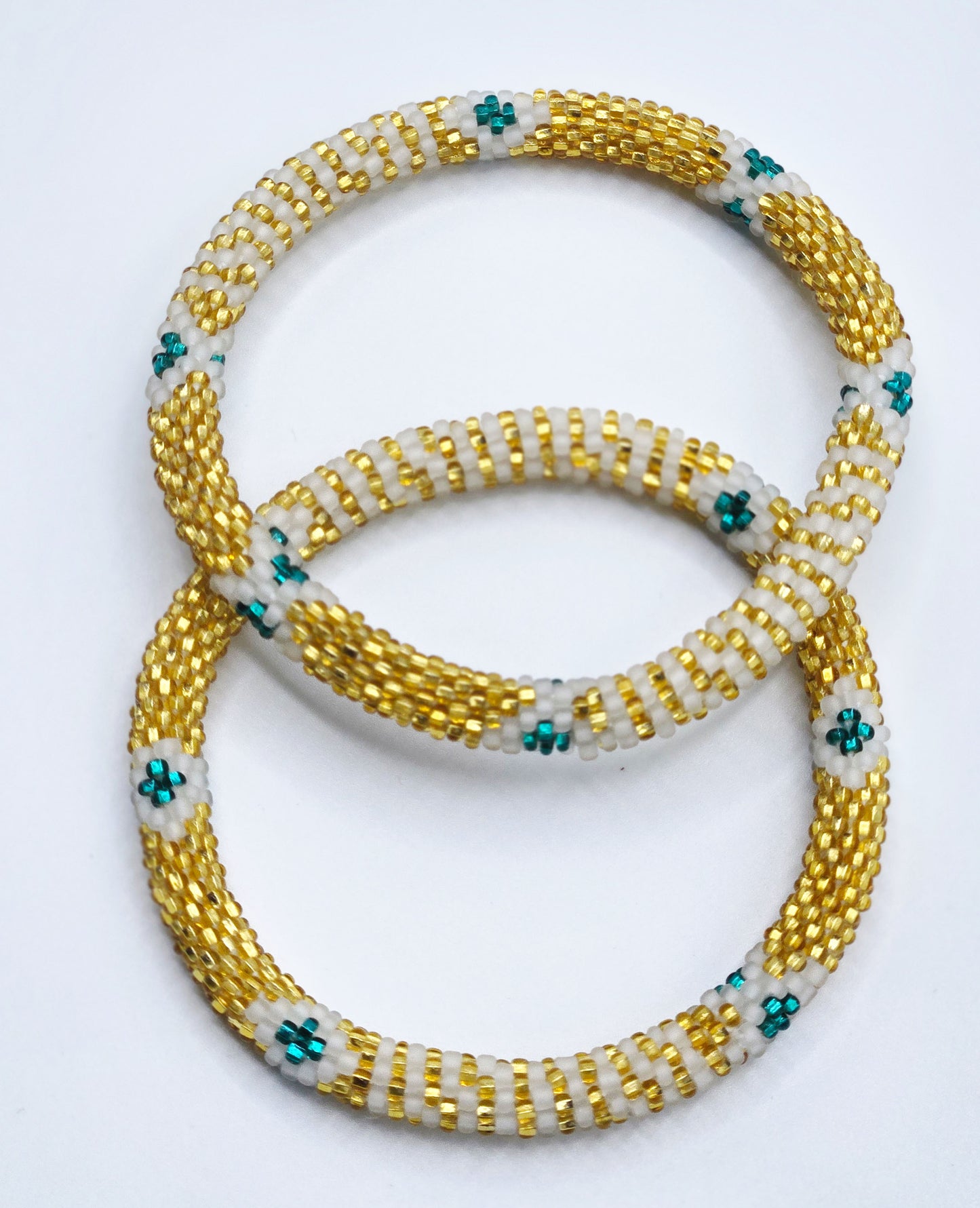 Boho Beaded Bracelets – Set of 2 Handmade Nepal Seed Bead Bracelets | Women’s Fashion Jewelry