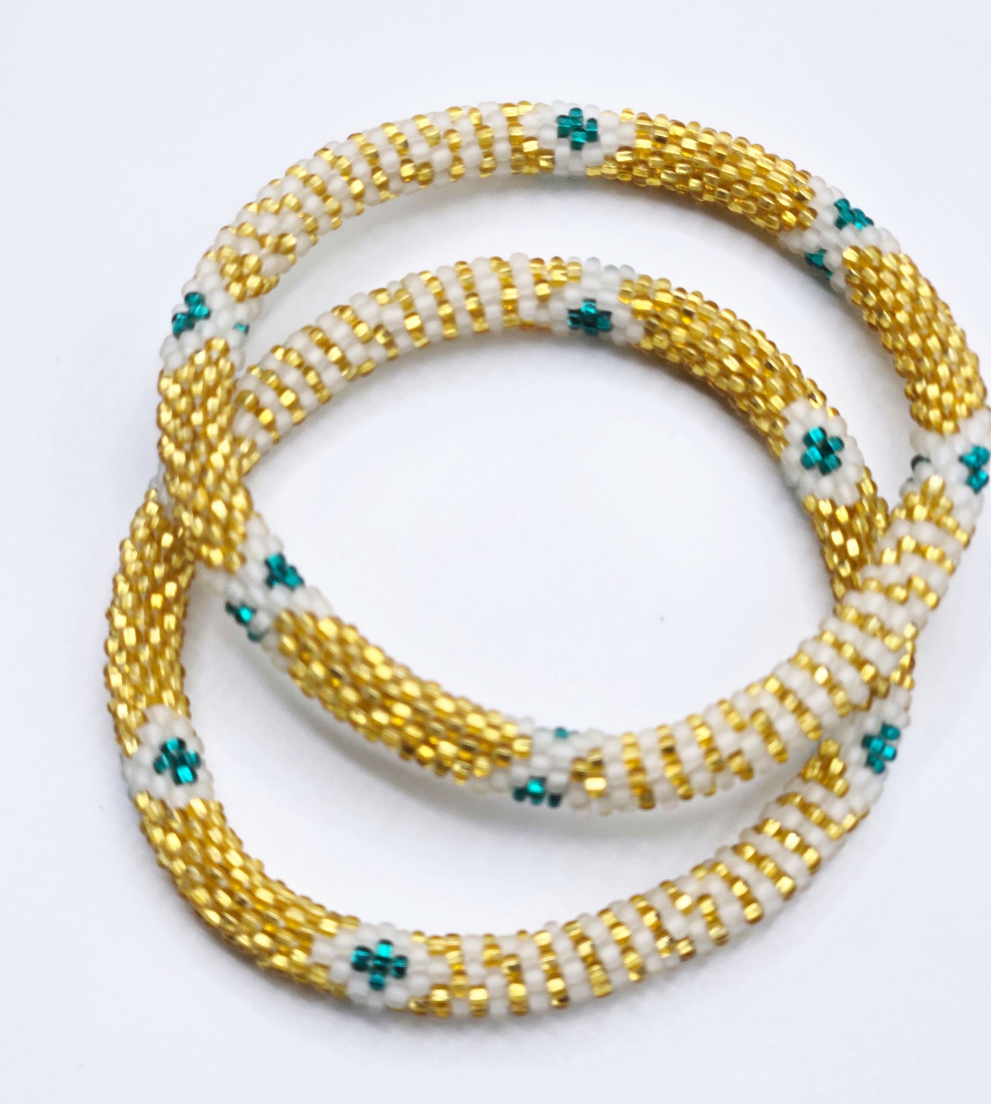 Boho Beaded Bracelets – Set of 2 Handmade Nepal Seed Bead Bracelets | Women’s Fashion Jewelry