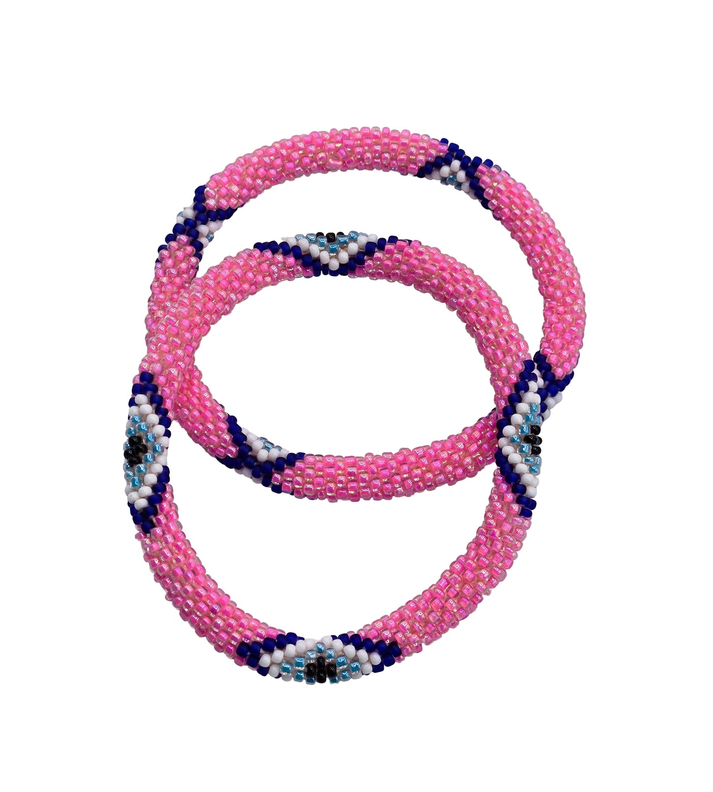 Wholesale 8 Pcs Pink Color Boho Beaded Bracelets – Handmade Nepal Seed Bead Bangles | Women’s Fashion Jewelry |FREE Shipping