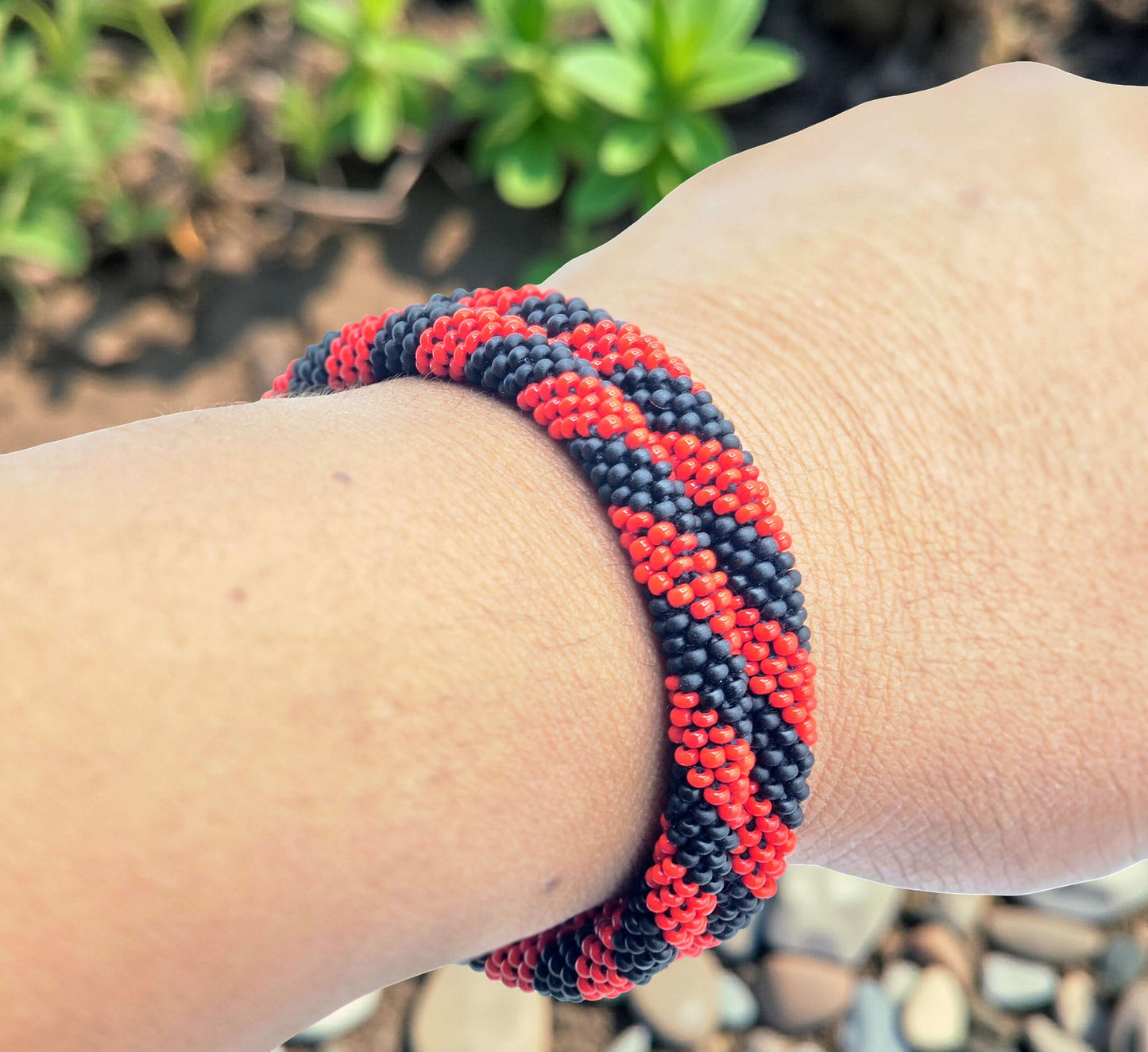 Boho Beaded Bracelets – Set of 2 Handmade Nepal Seed Bead Unisex Bracelets | Women’s Fashion Jewelry