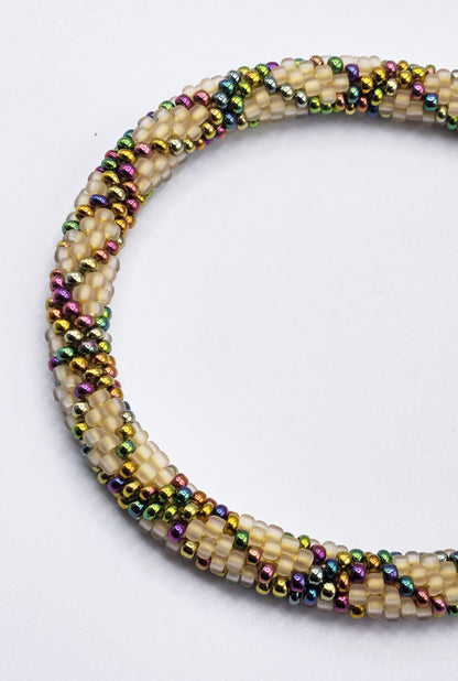 Boho Beaded Bracelets – Set of 2 Handmade Nepal Seed Bead Unisex Bracelets | Women’s Fashion Jewelry