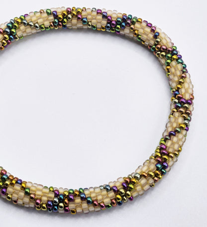 Boho Beaded Bracelets – Set of 2 Handmade Nepal Seed Bead Unisex Bracelets | Women’s Fashion Jewelry