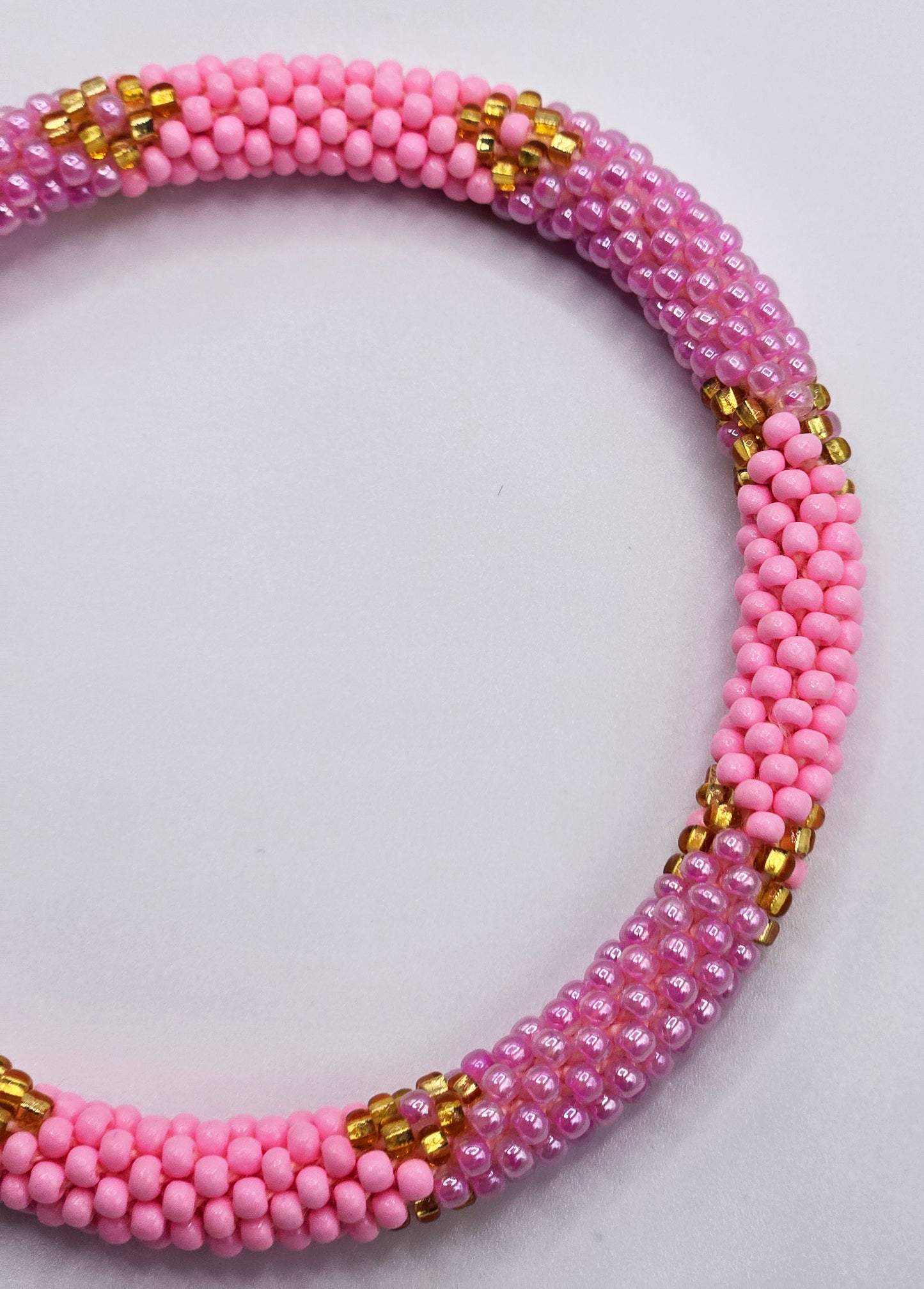 Boho Beaded Bracelets – Set of 2 Handmade Nepal Seed Bead PINK Bracelets | Women’s Fashion Jewelry