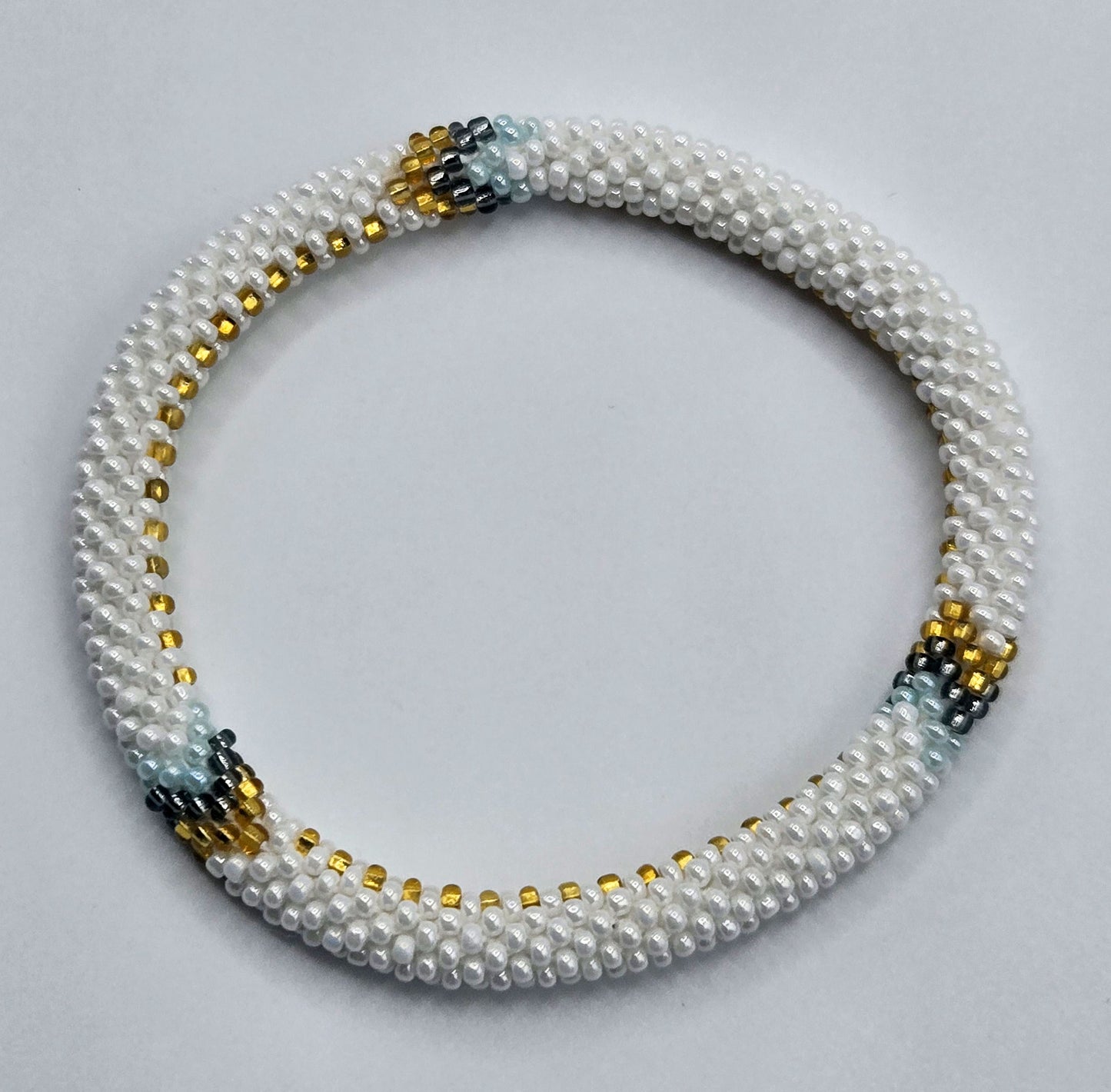 Boho Beaded Bracelets – Set of 2 Handmade Nepal Seed Bead Crochet Bracelets | Women’s Fashion Jewelry