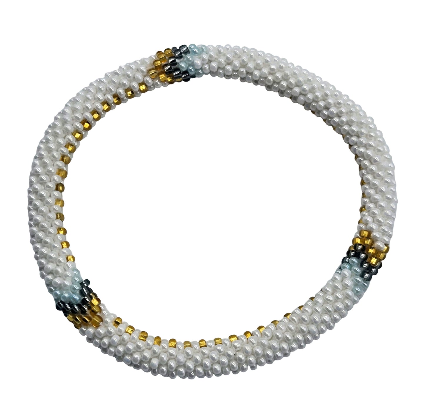 Boho Beaded Bracelets – Set of 2 Handmade Nepal Seed Bead Crochet Bracelets | Women’s Fashion Jewelry