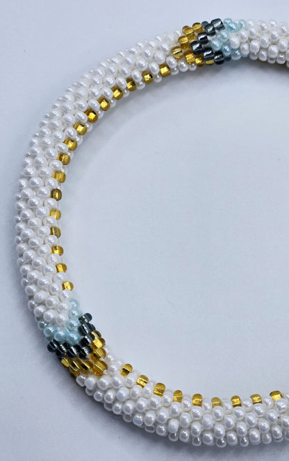 Boho Beaded Bracelets – Set of 2 Handmade Nepal Seed Bead Crochet Bracelets | Women’s Fashion Jewelry