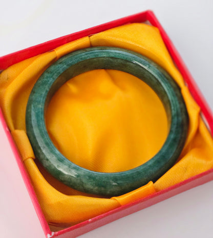 Handmade Onyx Marble GREEN Color Bangle Bracelet: Elegant Stone Jewelry