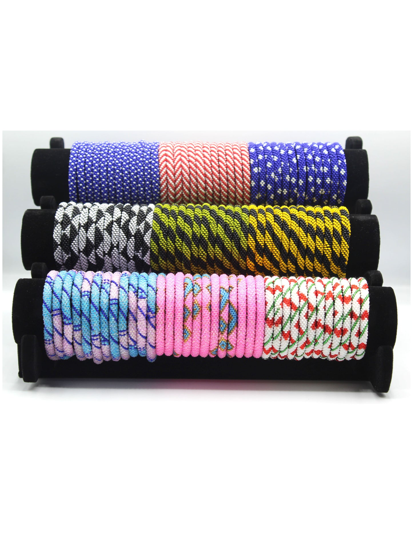 Wholesale 100 Pcs of Mix Design Boho Beaded Bracelets – Handmade Nepal Seed Bead Bangles | Women’s Fashion Jewelry | FREE Shipping