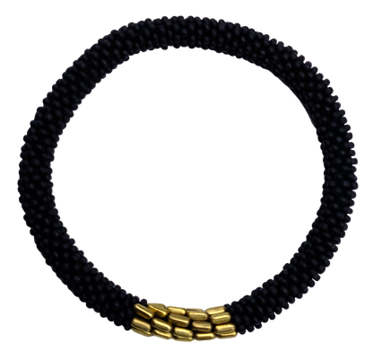 Boho Beaded Bracelets – Set of 2 Handmade Nepal Seed Bead Bangles | Women’s Fashion Jewelry