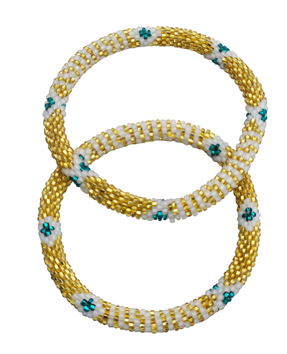 Boho Beaded Bracelets – Set of 2 Handmade Nepal Seed Bead Bracelets | Women’s Fashion Jewelry