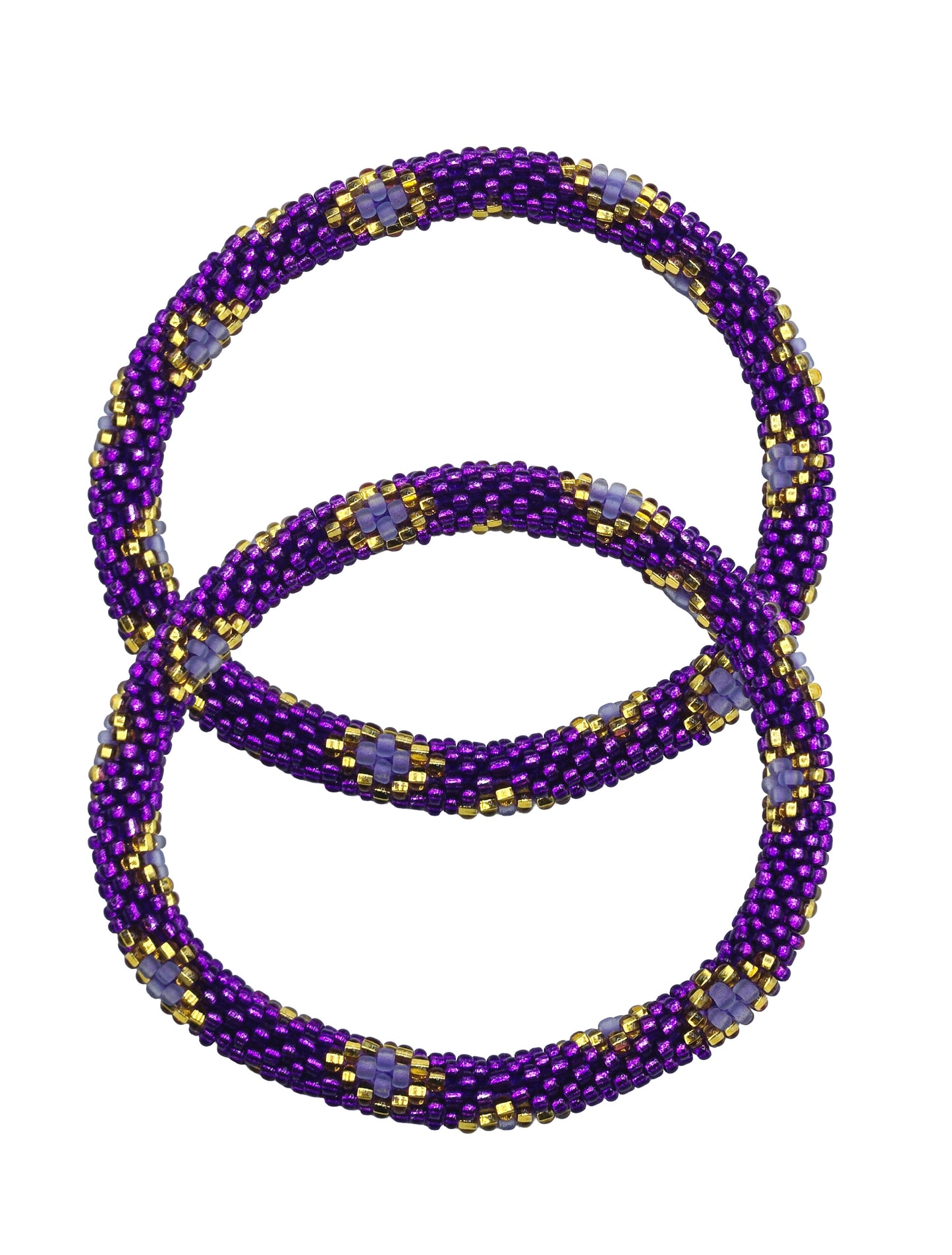 Boho Beaded Bracelets – Set of 2 Handmade Nepal Seed Bead Bangles | Women’s Fashion Jewelry