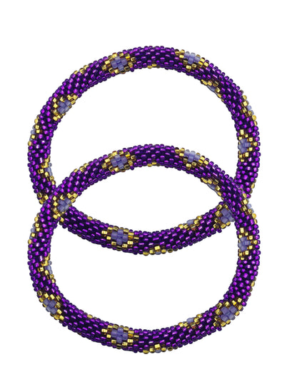 Boho Beaded Bracelets – Set of 2 Handmade Nepal Seed Bead Bangles | Women’s Fashion Jewelry