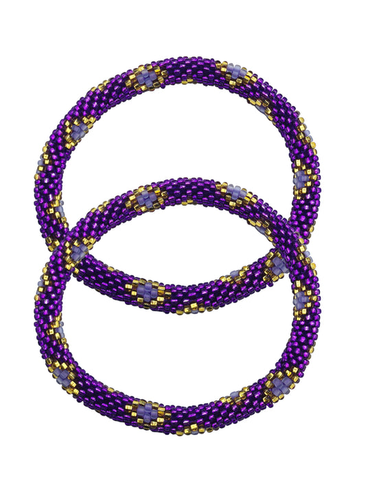 Boho Beaded Bracelets – Set of 2 Handmade Nepal Seed Bead Bangles | Women’s Fashion Jewelry