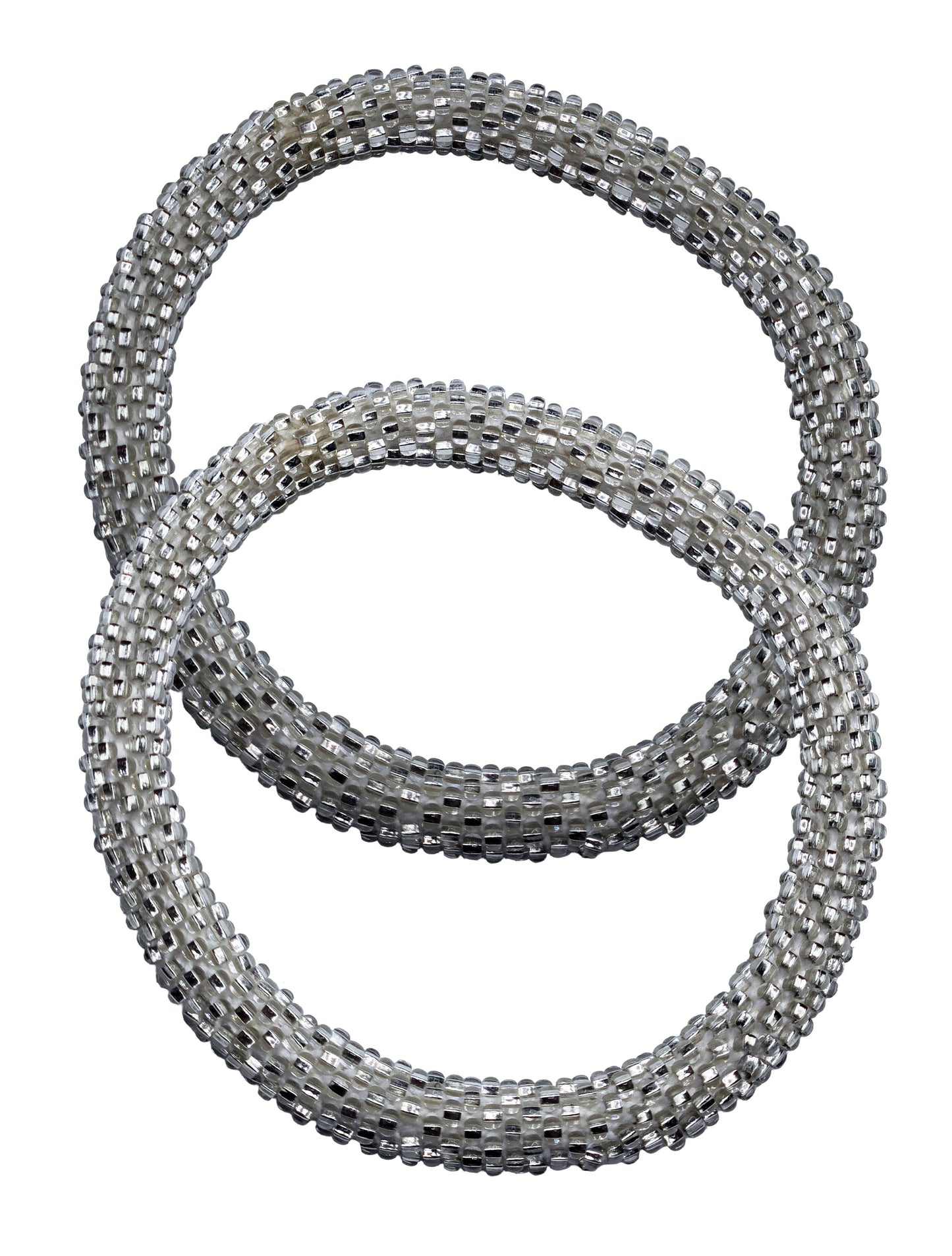 Boho Beaded Bracelets – Set of 2 Handmade Nepal Seed Bead Bangles | Women’s Fashion Jewelry
