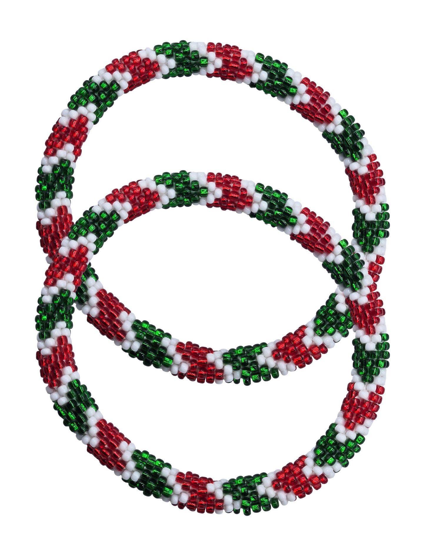 Boho Beaded Bracelets – Set of 2 Handmade Nepal Seed Bead Bangles | Women’s Fashion Jewelry