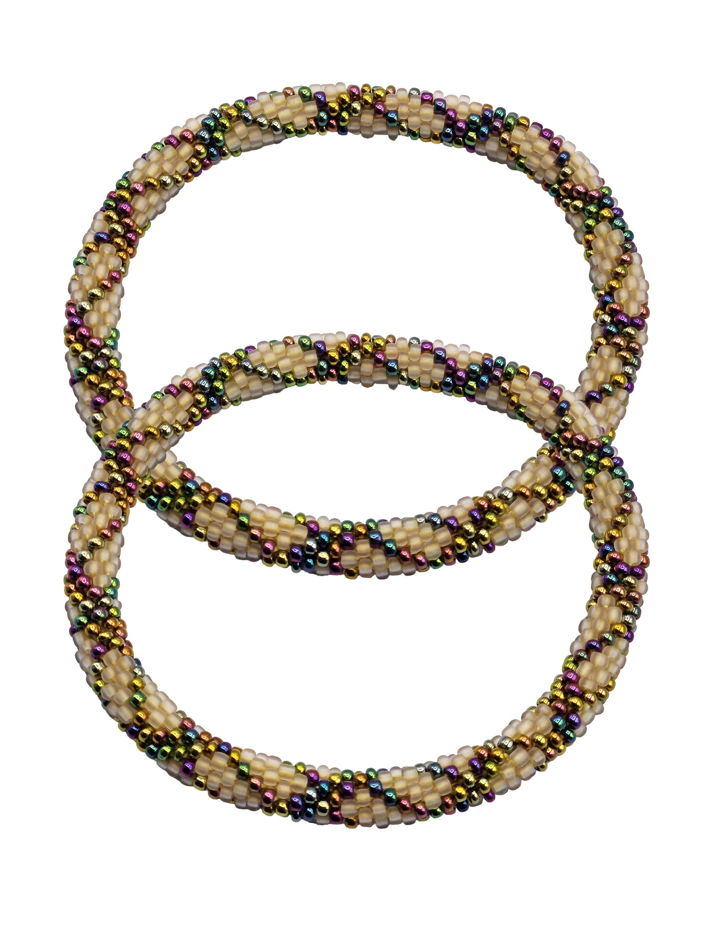 Boho Beaded Bracelets – Set of 2 Handmade Nepal Seed Bead Unisex Bracelets | Women’s Fashion Jewelry