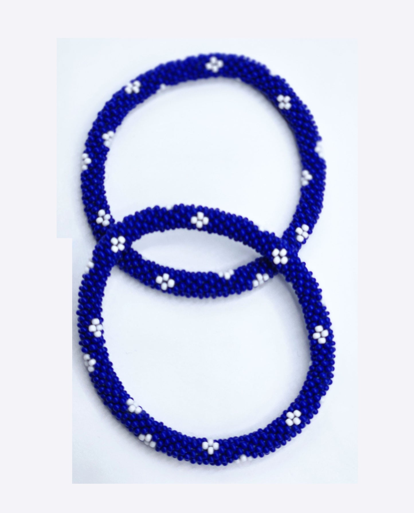 Set of 2, Handmade Glass Beaded Nepal Boho Crochet Bracelets Bangle | Glass seed bead crochet bracelet| Women Fashion Handmade Beaded Jewelry Boho Accessories